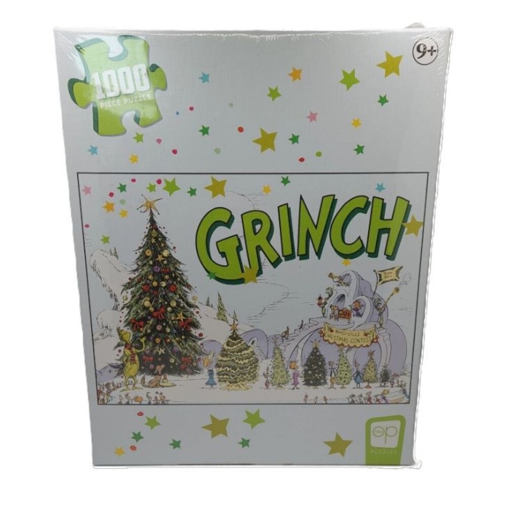 Dr Seuss The Grinch Who-Ville Christmas Contest 1000 Piece Puzzle The Op NEW